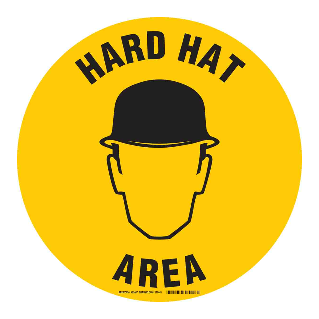 Brady HARD HAT AREA Floor Sign