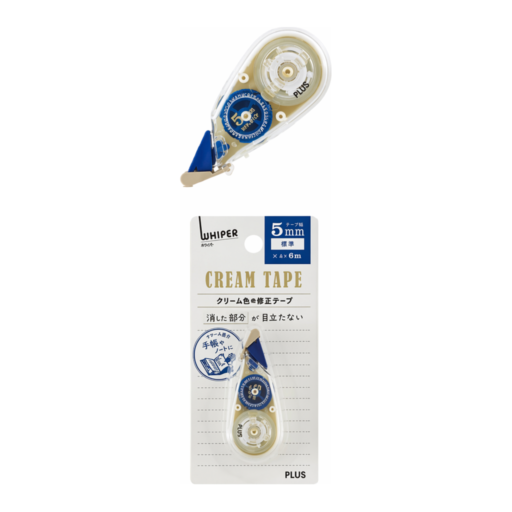 OFFICENEX 플러스 수정테이프 화이트 쁘띠 크림테이프 블루 5mm*6M(57124)