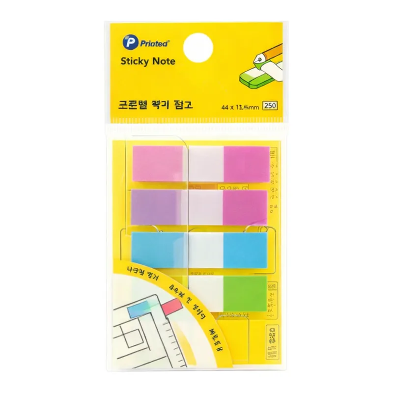 OFFICENEX 프린텍 스티키노트 팝업플래그 형광 5색 44*12 20매 F4412-5N