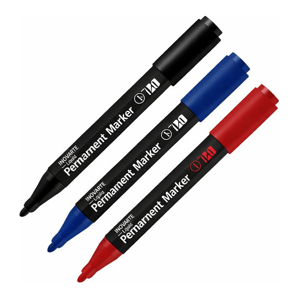 OFFICENEX 모나미 생잉크유성매직 120(2.0mm/청색/둥근닙)
