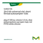 Merck 2in1 kit universal vial, short thread autosampler vials