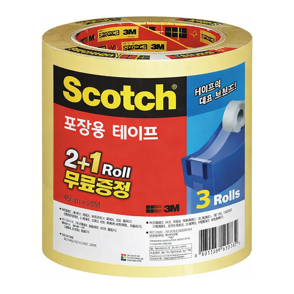 OFFICENEX 3M 스카치 포장용 테이프 투명 3625V 2+1(48x25m)