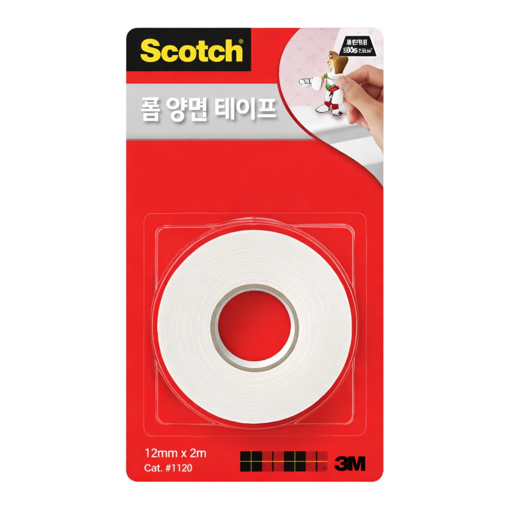 OFFICENEX 3M 스카치폼양면테이프 1120(보급형, 12mmx2m)