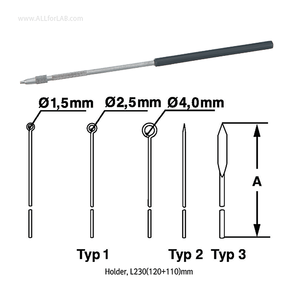 BOCHEM High-grade Aluminium Holder and Stainless-steel Loop · Needle · Lancet