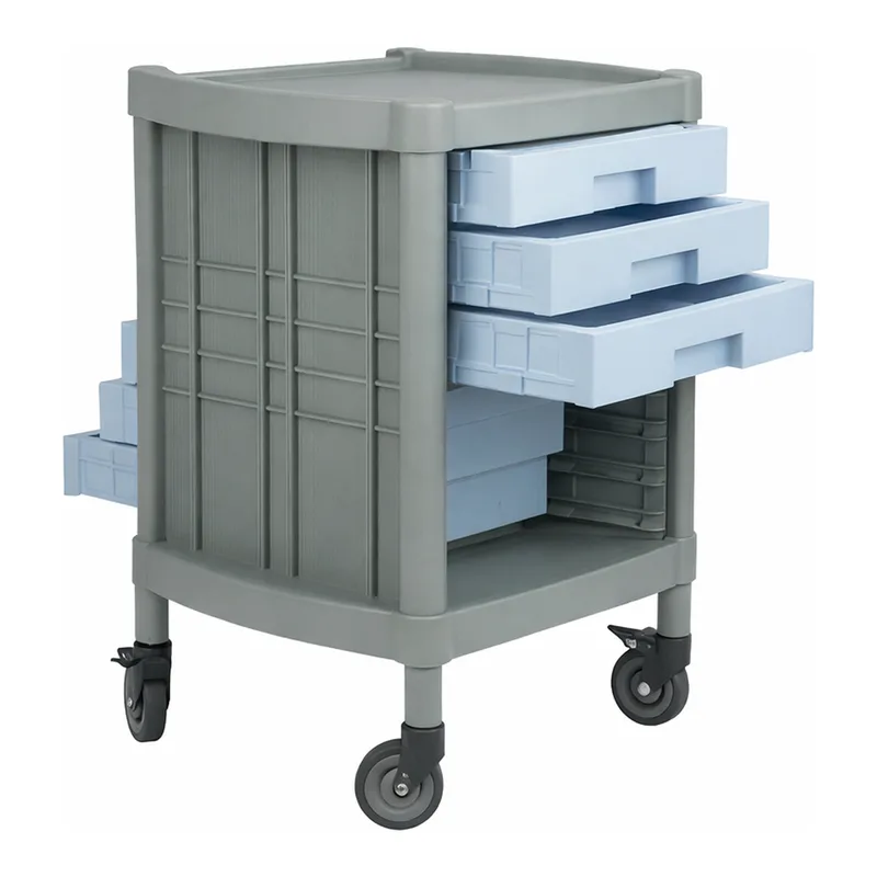 ABS Two-way Drawer Dressing Cart