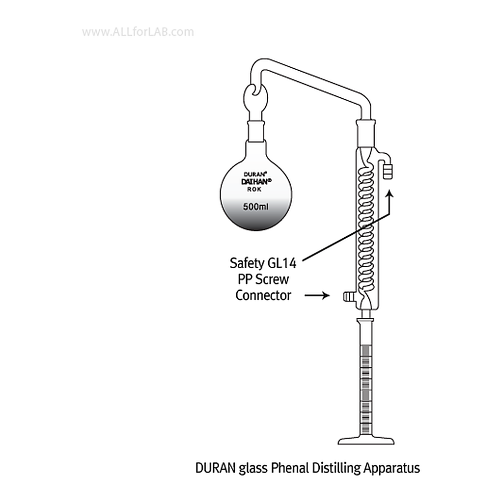 SciLab DURAN glass Phenol Distilling Apparatus