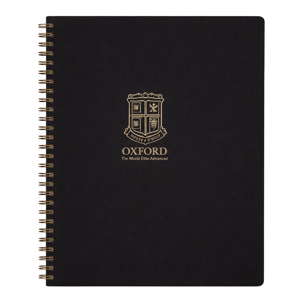 OFFICENEX 블랙PP 스프링노트 (Letter/80매/좌철/옥스포드)