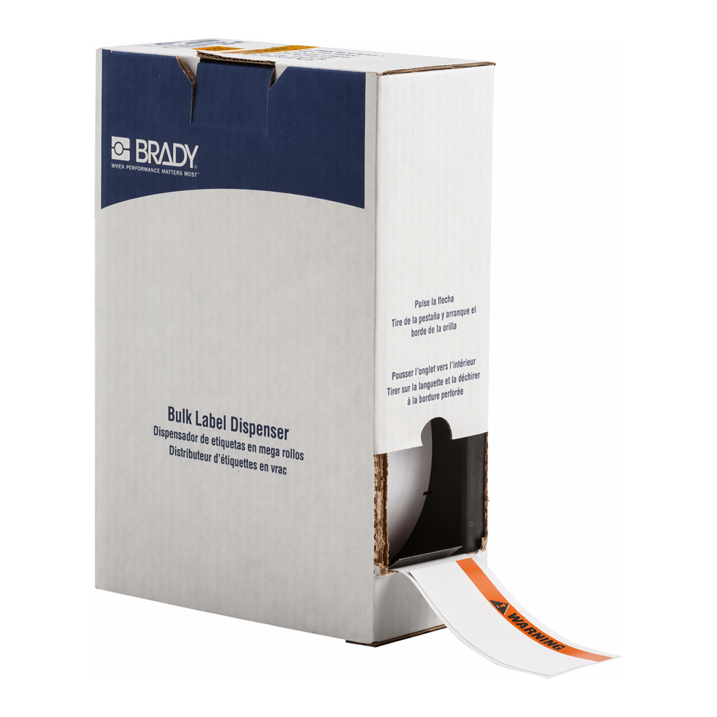 Brady ToughWash Washdown Resistant Labels, ANSI WARNING Header, Bulk, for M7 Printers