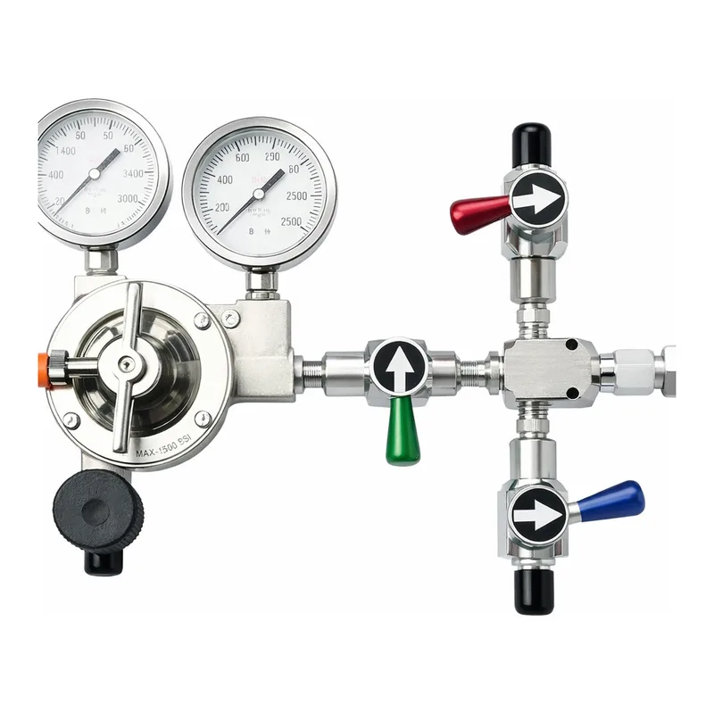 Merck Aldrich(R) corrosive gas regulator with electroless nickel-plated body and cross purge assembly