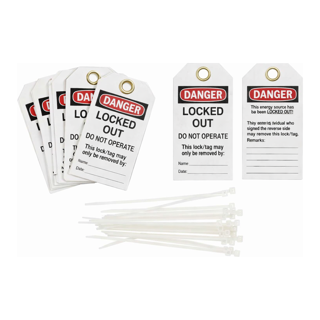 Brady DANGER Locked Out Do Not Operate Lockout Tagout Tags