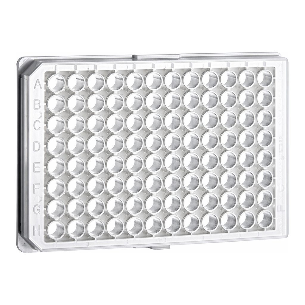 Greiner Bio One MICROPLATE, 96 WELL, PS, F-BOTTOM (CHIMNEY WELL)µCLEAR®, WHITE, NON-BINDING, 10 PCS./BAG