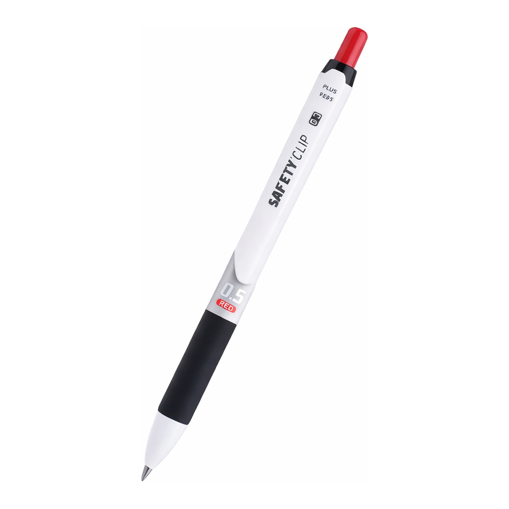 OFFICENEX [국제특허제품]마이펜 세이프티클립 볼펜 적색 (0.5mm/1EA)