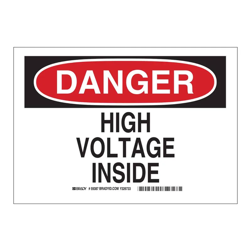 Brady DANGER High Voltage In Sign