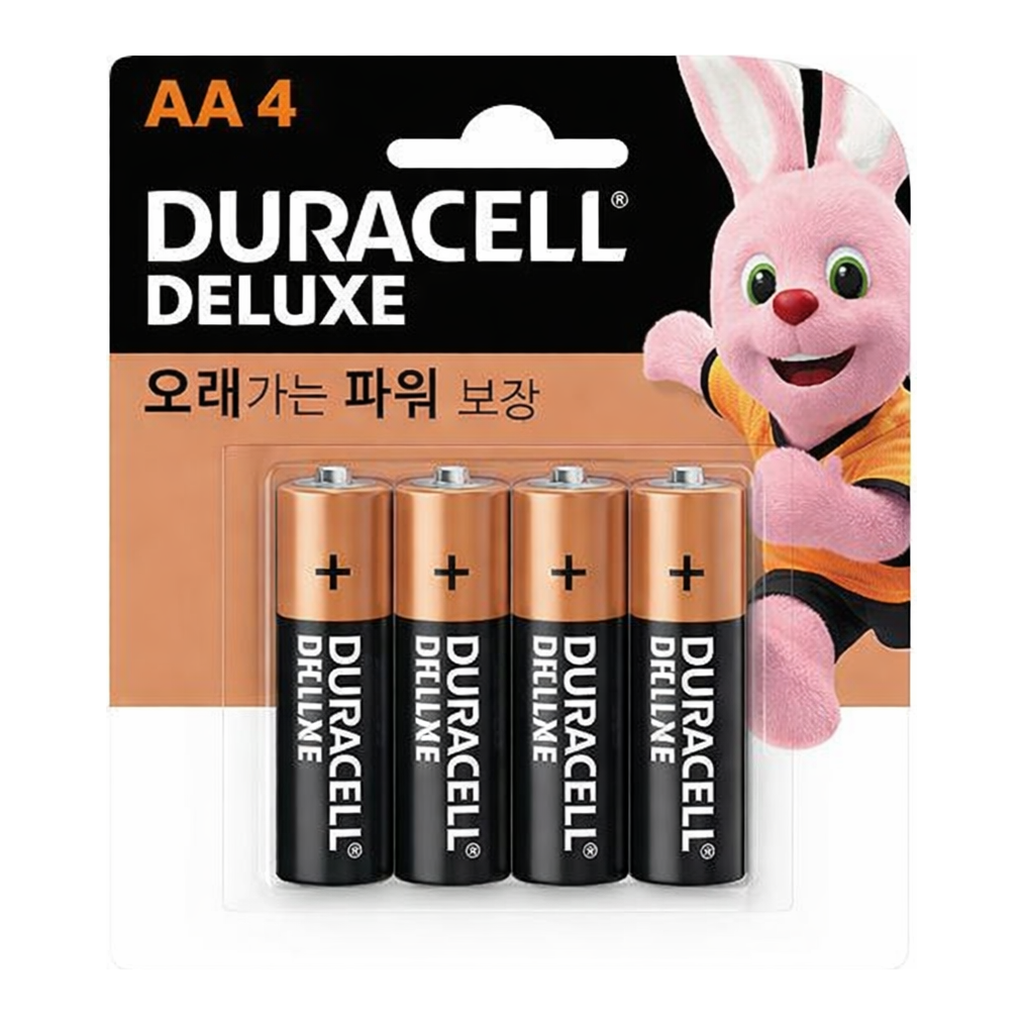 OFFICENEX 듀라셀 디럭스 알카라인 건전지AA(4입)
