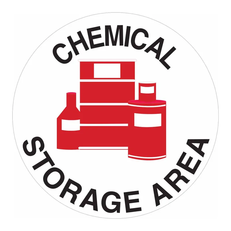 Brady CHEMICAL STORAGE AREA Anti-Slip Floor Sign