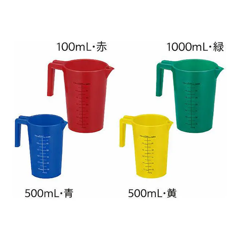 AS ONE Colorful Beaker with Handle (Stackable), 컬러풀 비커 (손잡이형·적중가능)