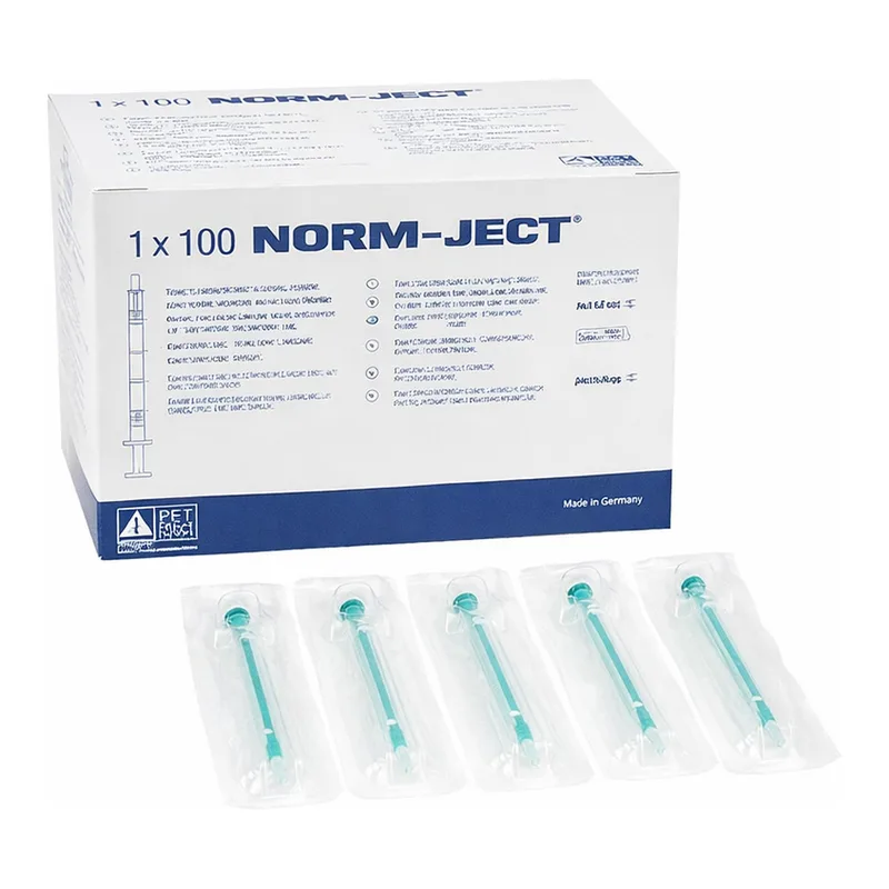 Restek Norm-Ject Plastic Syringe, 1mL Luer Slip Tuberculin, 100pk