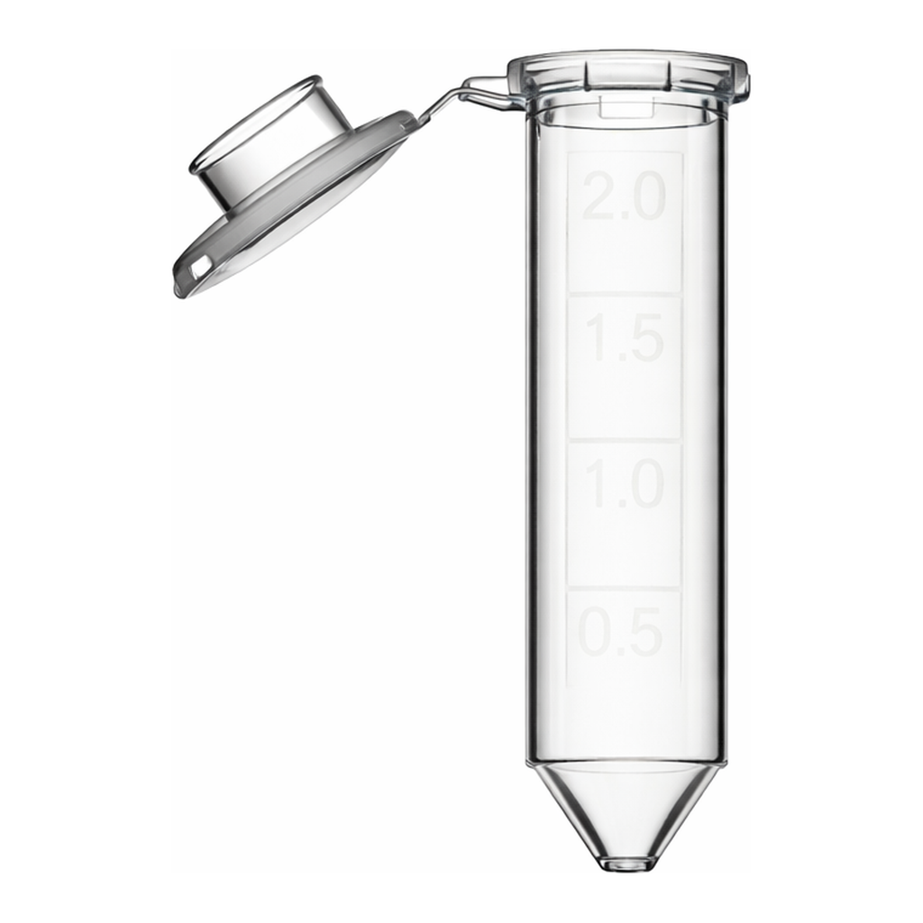 Greiner Bio One REACTION TUBE, 2 ML, PP, NATURAL,ATTACHED CAP, GRADUATED, SUITABLE FOR EPPENDORF, 500 PCS./BAG