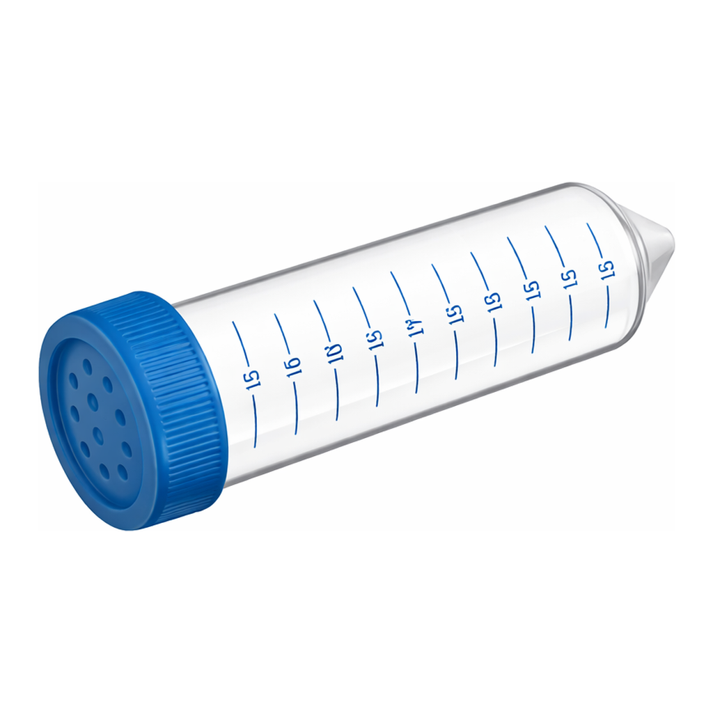 Greiner Bio One CELLSTAR® CELLREACTOR TUBE, 50 ML,PP, 30/115 MM, CONICAL BOTTOM, BLUE FILTER SCREW CAP, NATURAL, BLUE GRADUATED, WHITE WRITING AREA, STERILE, 20 PCS./BAG