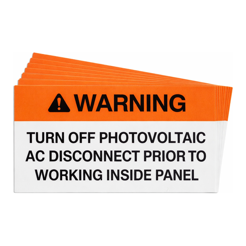 Brady Pre-Printed SOLAR WRKNG INSIDE PNL Warning Labels