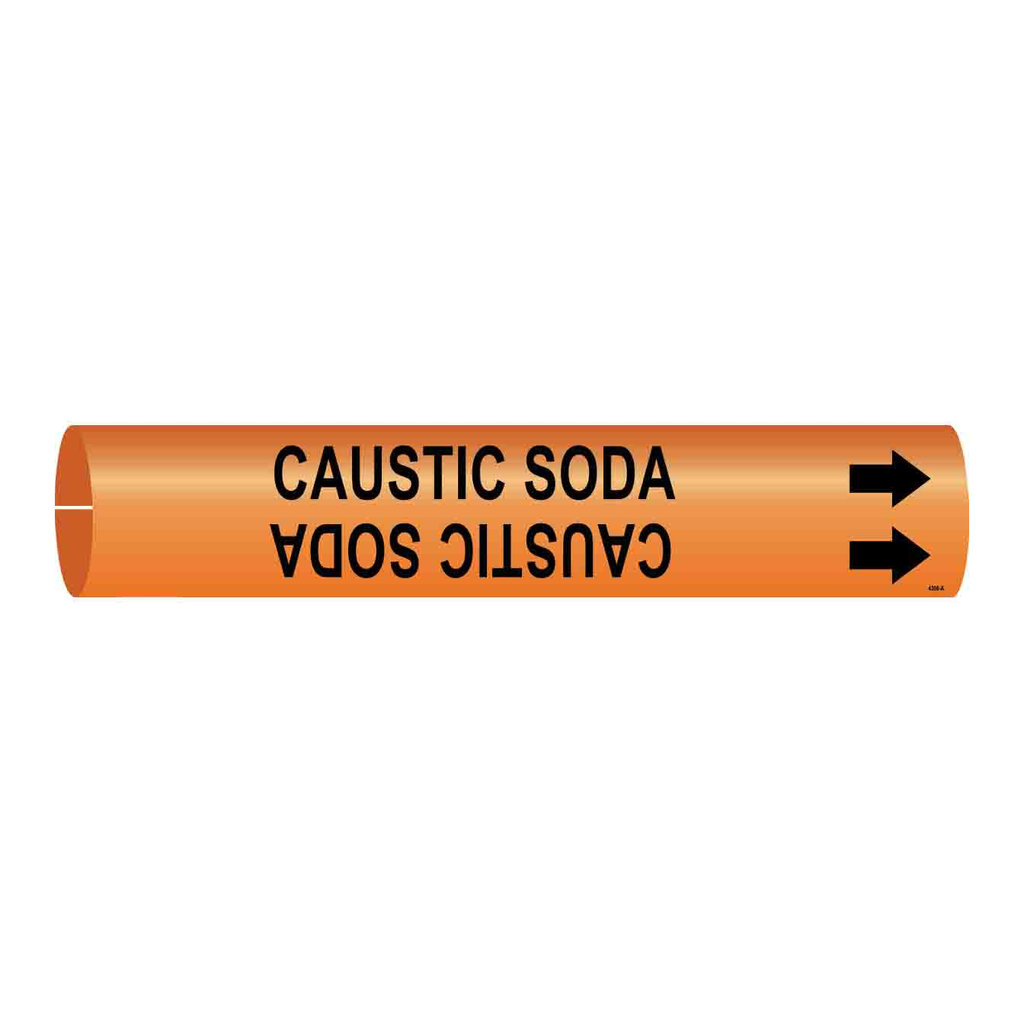 Brady CAUSTIC SODA Snap-On/Strap-On Pipe Marker