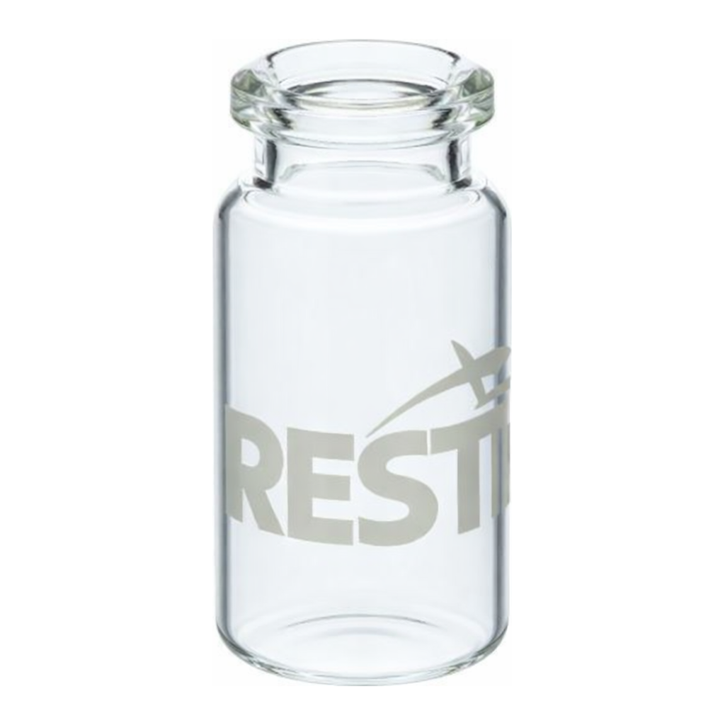 Restek Vials, Headspace, 10ml Clear 23x46mm Rounded Bottom Pack of 100