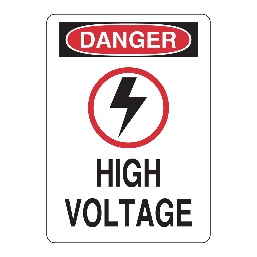 Brady DANGER High Voltage Sign