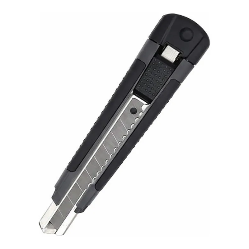 OFFICENEX 피스코리아 블랙고급커터칼(대) + 커터칼날 2개 삽입(171.2x35.5x24.7mm)