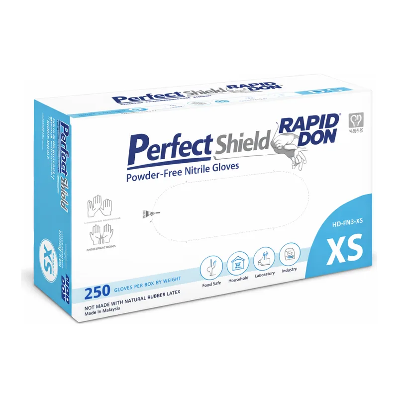 PerfectShield Rapid-don Powder-free Nitrile Glove, 2.8 mil, 250매 / 퍼펙트쉴드 래피드돈 파우더프리 니트릴 글러브, 2.8 mil, 250매