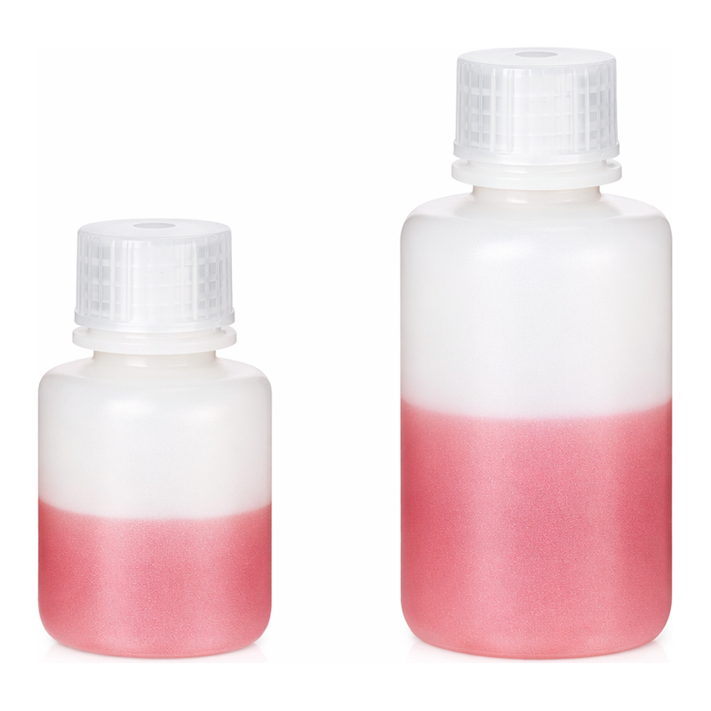 Daihan Science 4~60㎖ HDPE Mini Lab Bottle, Narrow-& Wide-Neck, Excellent for Sealing with Inner