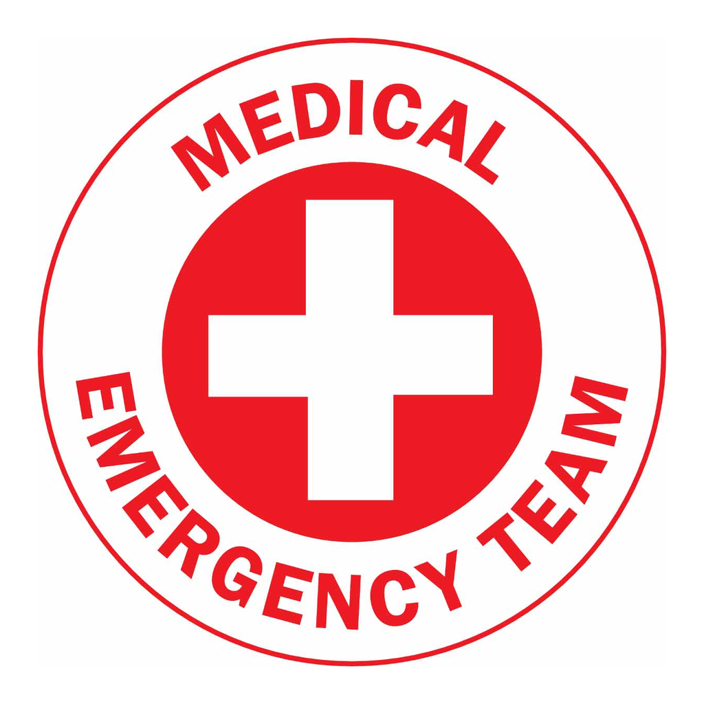 Brady MEDICAL EMERGENCY TEAM Hard Hat Labels