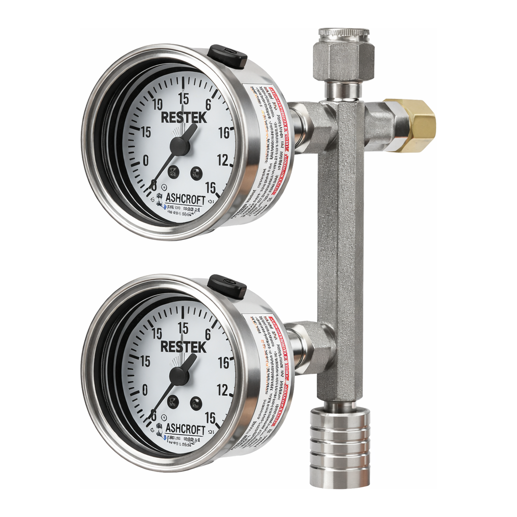 Restek Soil Vapor Sampler dual gauge female QC 180 ml/min