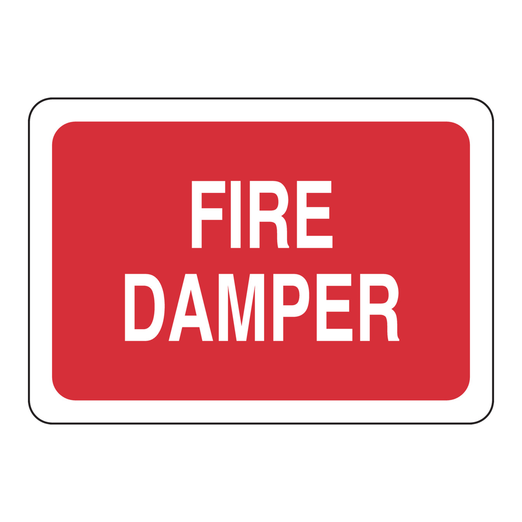 Brady Fire Damper Sign
