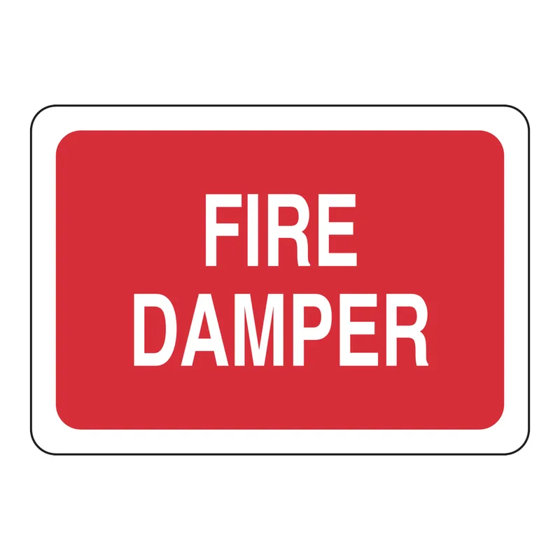 Brady Fire Damper Sign