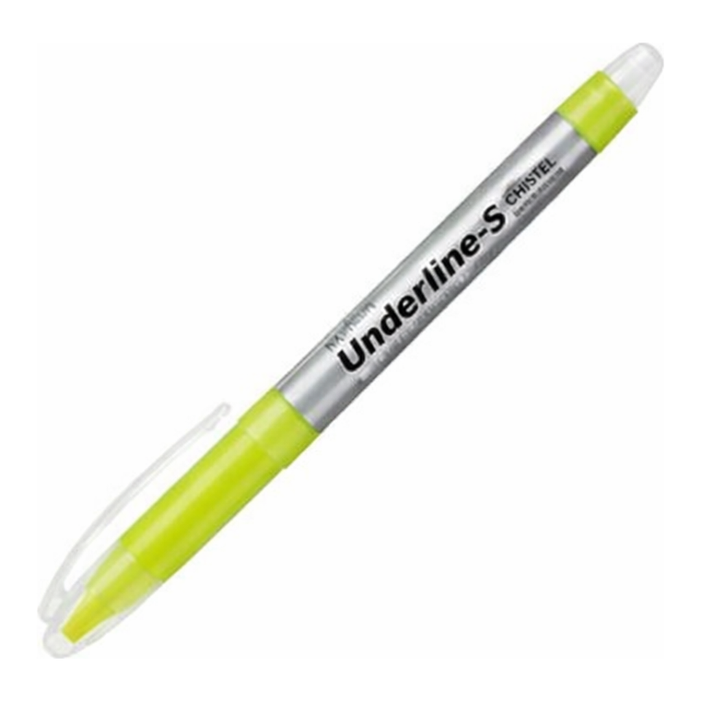 OFFICENEX 문화 언더라인 에스형광펜 (노랑/4.0mm)