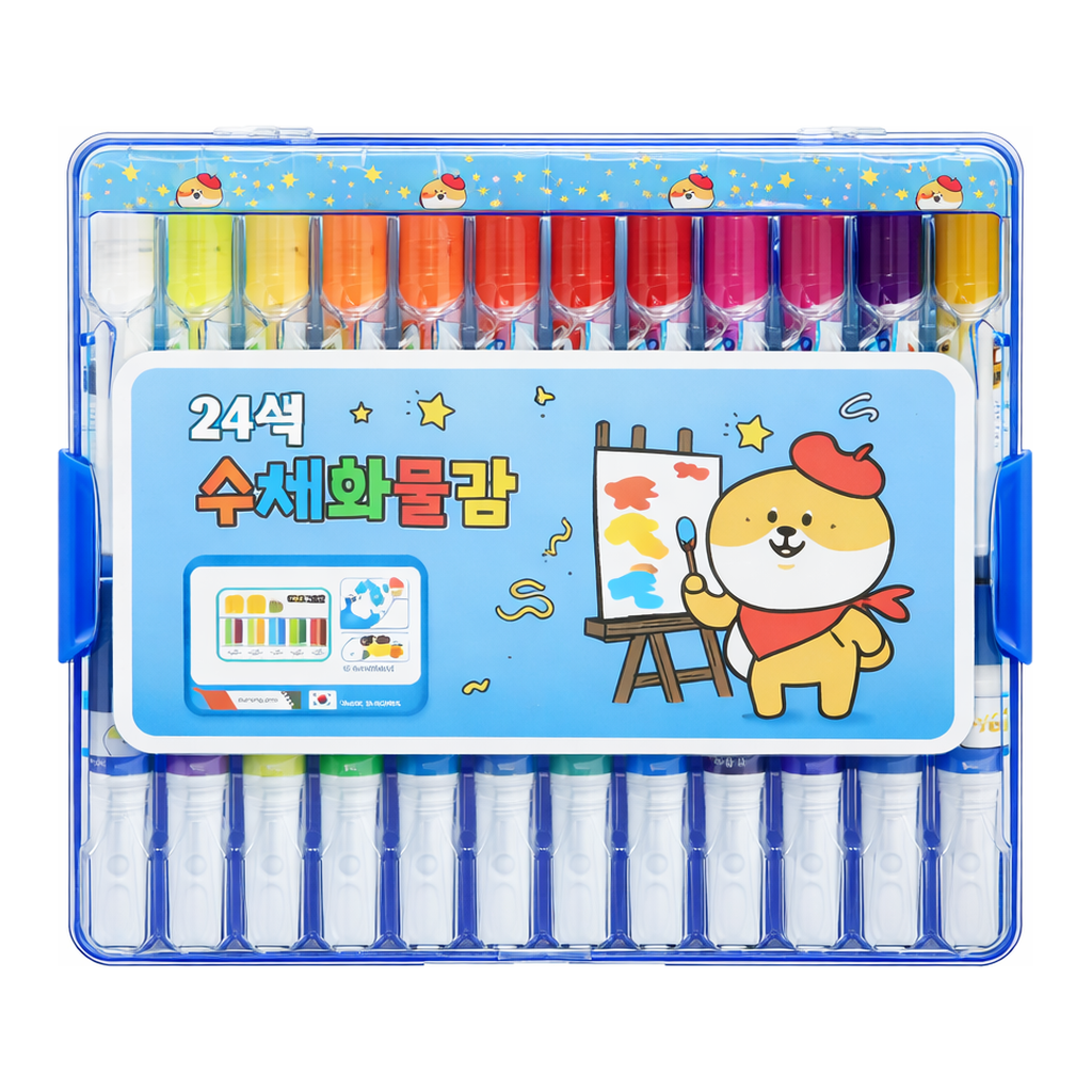 OFFICENEX 수채화물감 블루 24색
