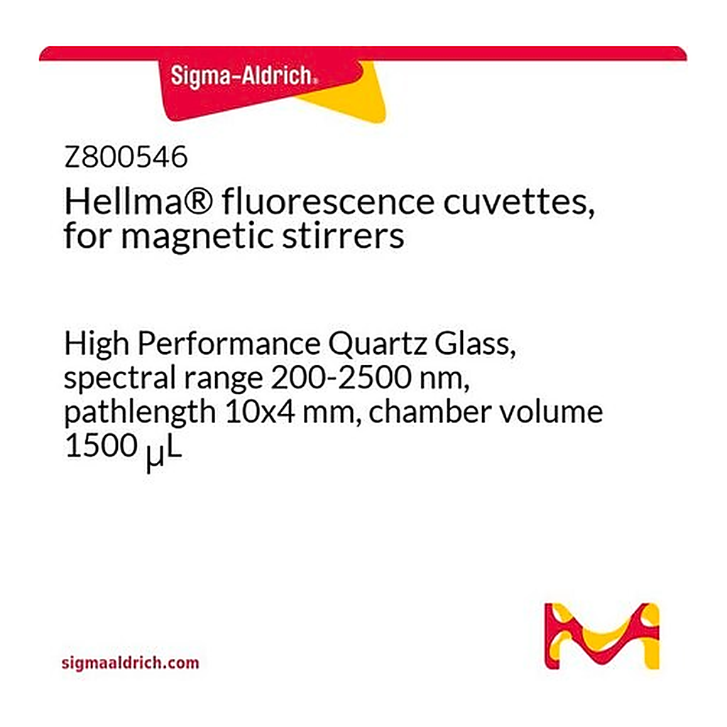 Merck Hellma(R) fluorescence cuvettes, for magnetic stirrers