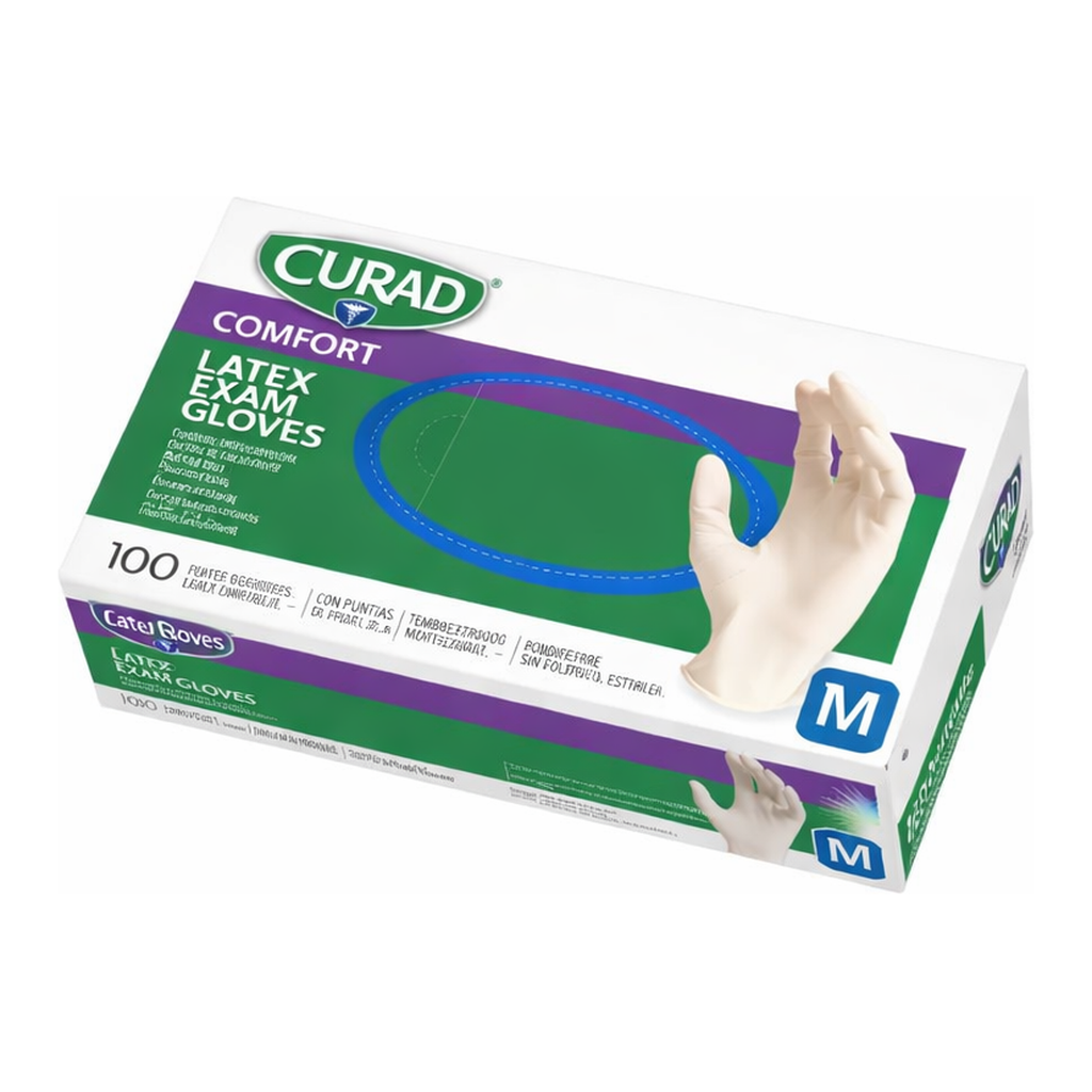 Latex Examination Glove, Curad 규라드 라텍스 글러브, Powder Free