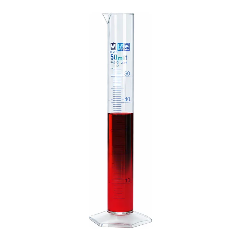 PMP Measuring Cylinder, Blue Scale PMP 메스 실린더, Class A + Batch 보증서