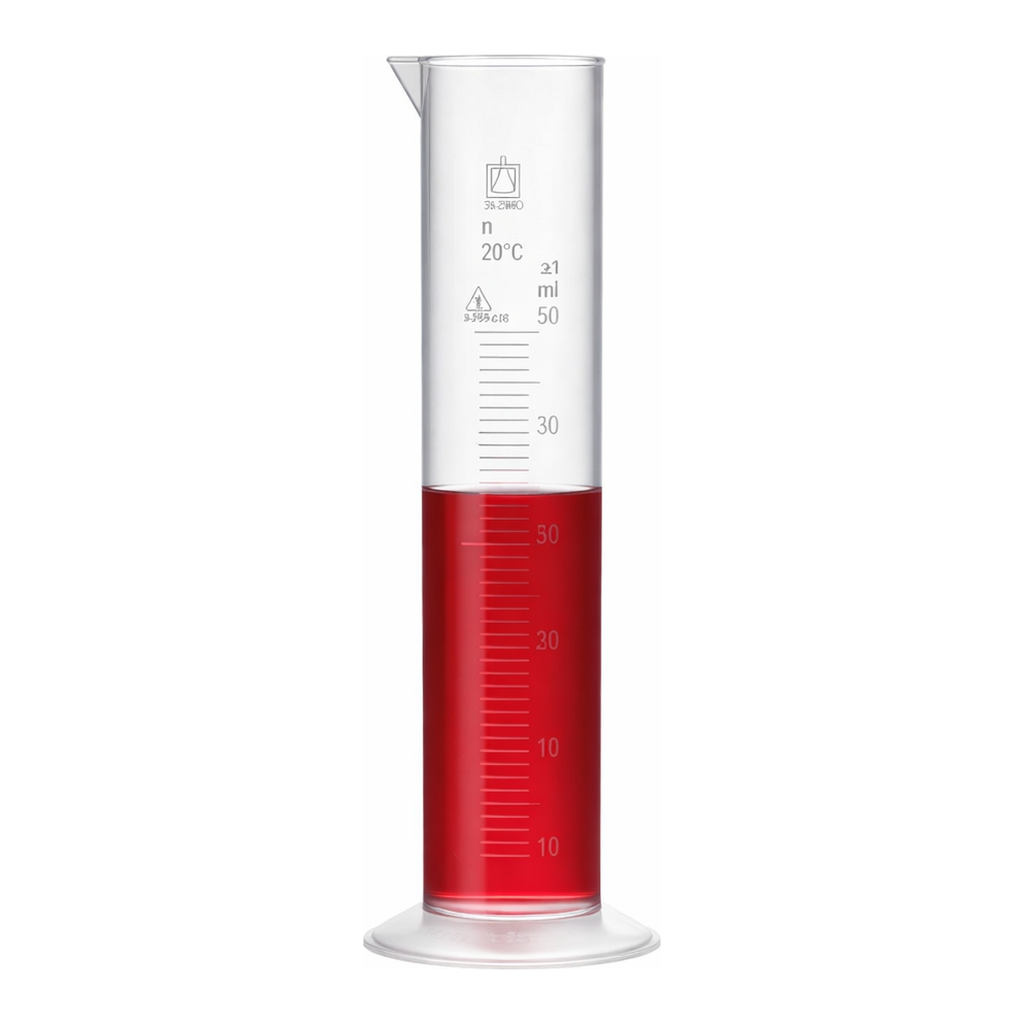 SAN Low Form Measuring Cylinder SAN 단형 실린더, Embossed Scale