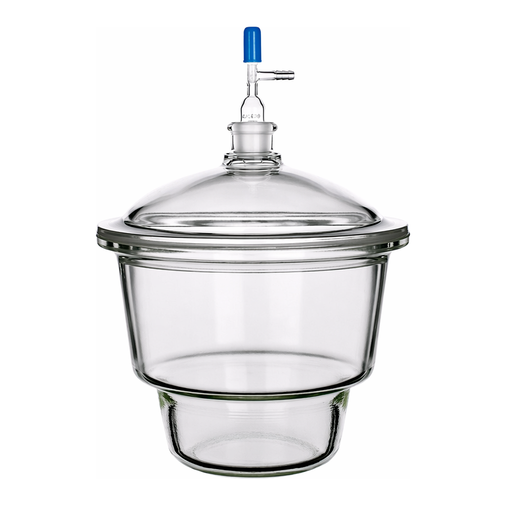 Glass Vacuum Desiccator with PTFE Valve 유리 진공 데시케이터, 상부 밸브