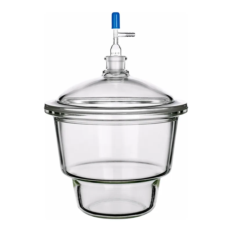 Glass Vacuum Desiccator with PTFE Valve 유리 진공 데시케이터, 상부 밸브