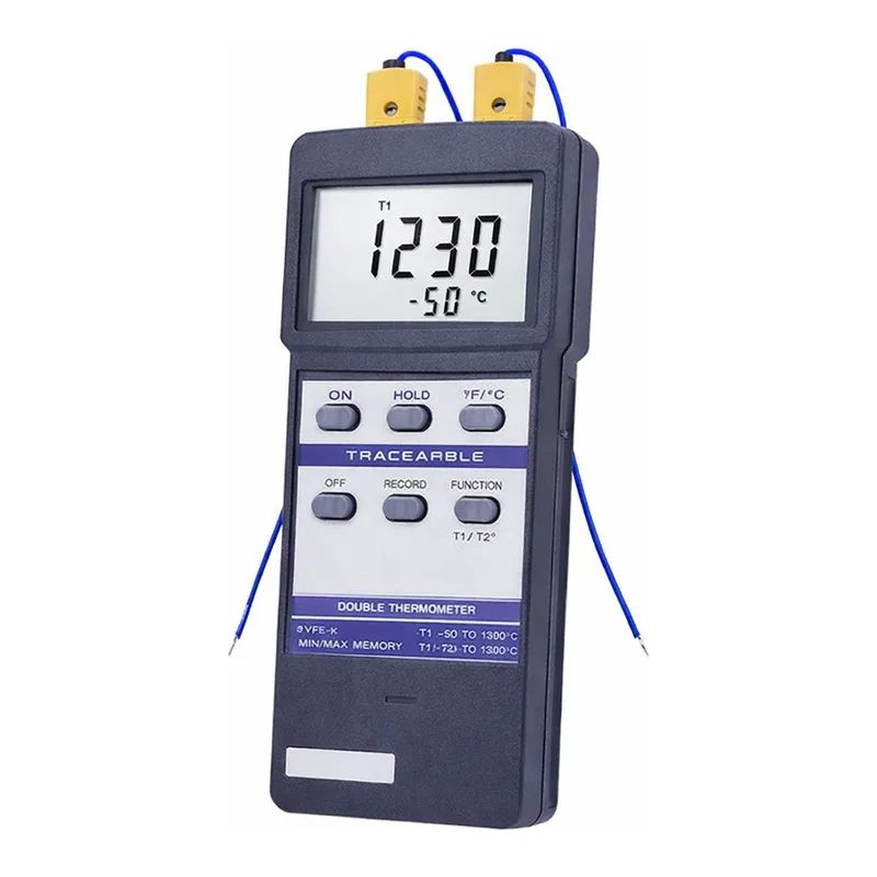 Dual Channel Thermometer 2 채널 디지털 온도계, K-type 온도 센서
