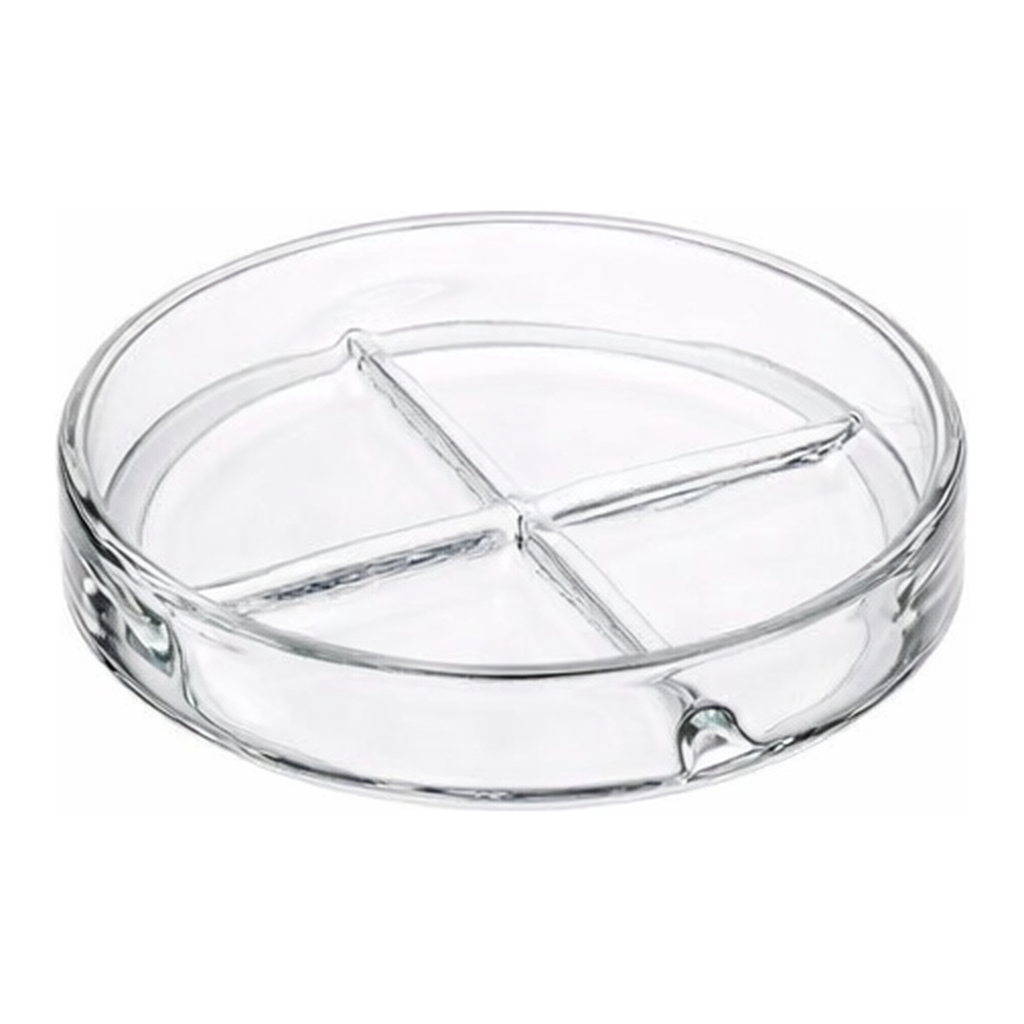 Compartment Glass Petri Dish, Simax 칸막이 유리 페트리 디쉬