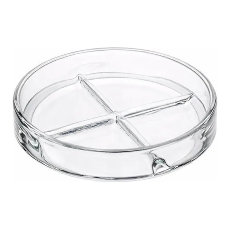 Compartment Glass Petri Dish, Simax 칸막이 유리 페트리 디쉬