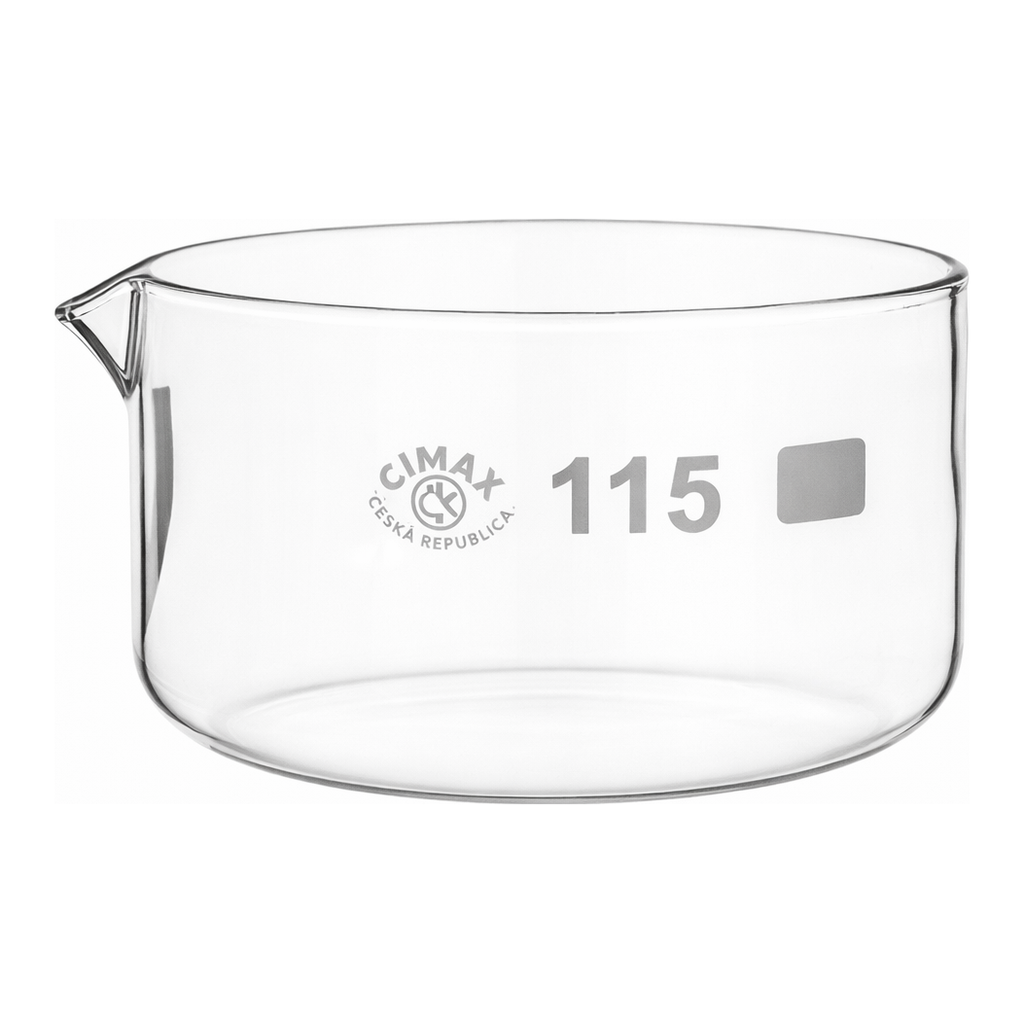 Glass Crystallizing Dish, Simax 크리스탈 라이징 디쉬, with Spout