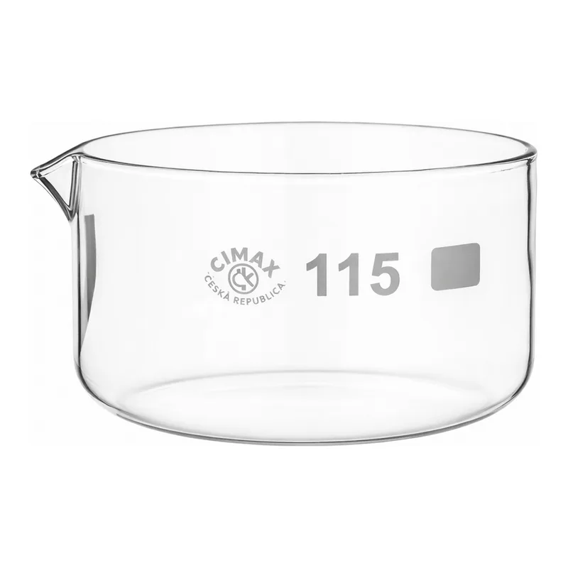 Glass Crystallizing Dish, Simax 크리스탈 라이징 디쉬, with Spout
