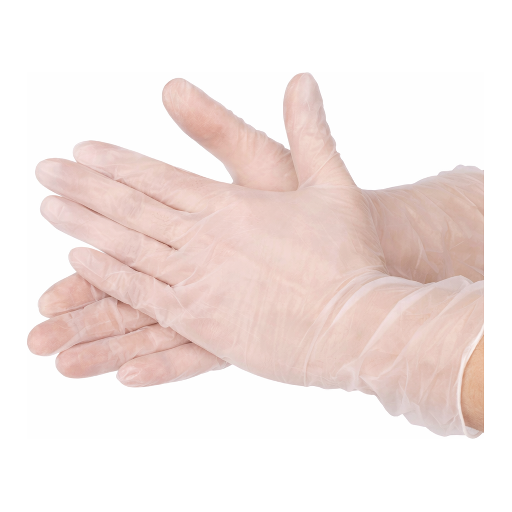 Daihan Science Koreca Transparent PVC Clean Room Glove, Grade 10 Class, L305mm<br>With Long Cu