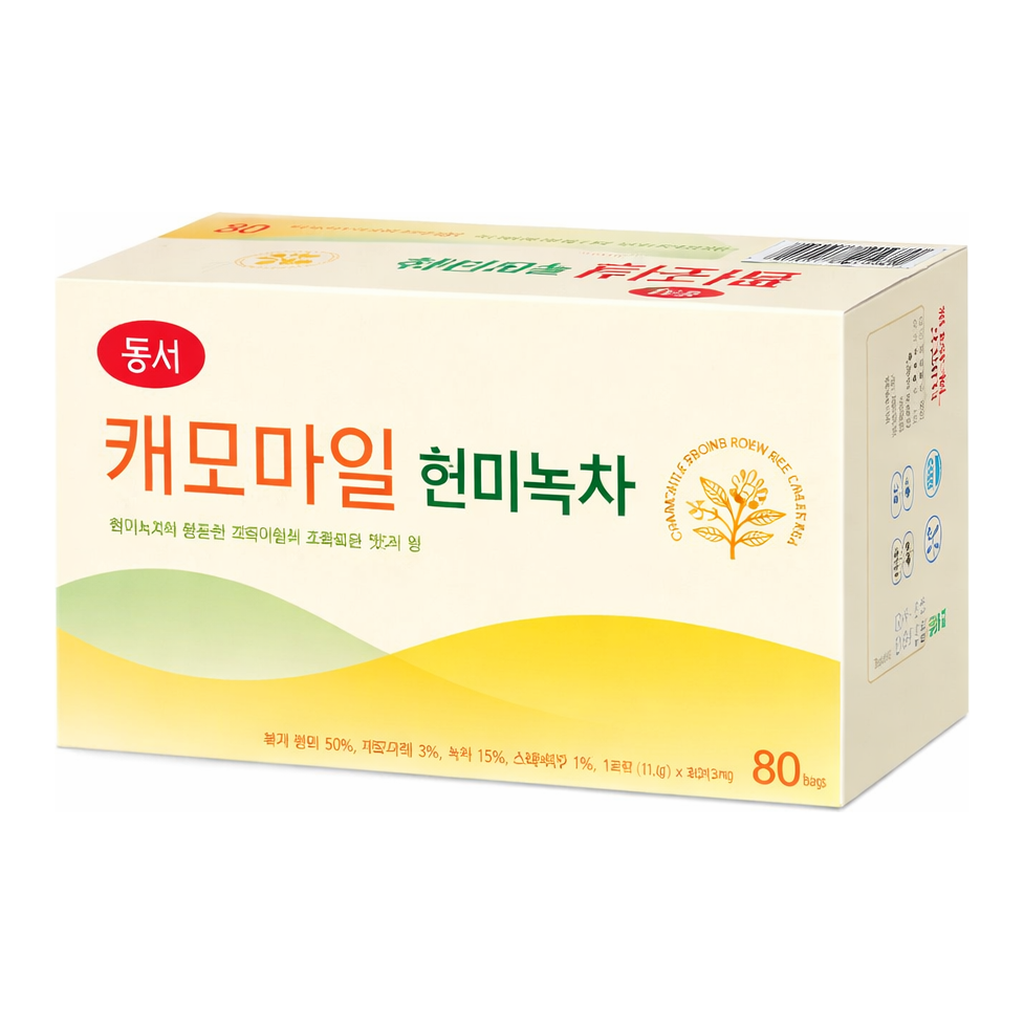 OFFICENEX 동서 캐모마일 현미녹차(1.5g*80T)