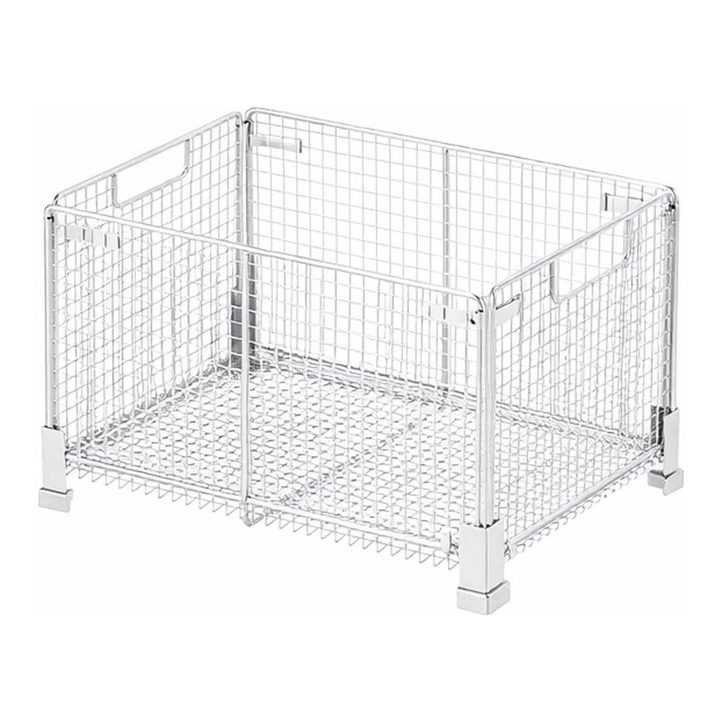 AS ONE Folding Stainless Steel Basket 350 x 250 x 216 mm